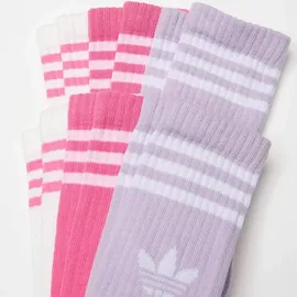 adidas 3S CREW S 6er Pack Weiß/Pink Fusion/Powder Plum Melange 22-24