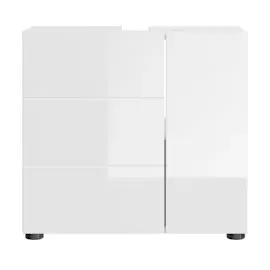 inn.furn Waschbeckenunterschrank weiß Hochglanz 60 x 56 cm Larik in Badezimmer Unterschrank