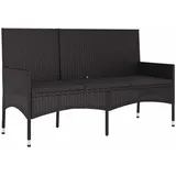 vidaXL Gartenbank 51 x 85 x 51 cm Schwarz