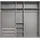 WIMEX Drehtürenschrank London 225 x 208 x 58 cm Grau