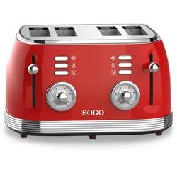 SOGO RETRO Serie Toaster rot