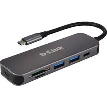 D-Link DUB-2325/E 5-in-1 USB-C-Hub mit Kartenleser