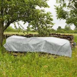 Tectake Abdeckplane 600 x 400 x 1 cm Grau