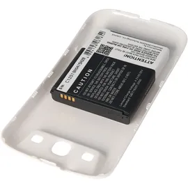 AccuCell Akku Galaxy S III, GT-I9300, Deckel marble-w, Smartphone Akku