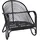 Hofmann Living And More Loungesessel Handgeflochten Polyester 1 x 1 x 1 cm Schwarz mit Kissen