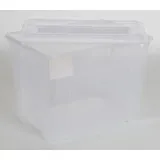 Heidrun 8x TEX Box 21L 38x28x27cm Transparent Deckel Aufbewahrung Spielzeugkisten Klar