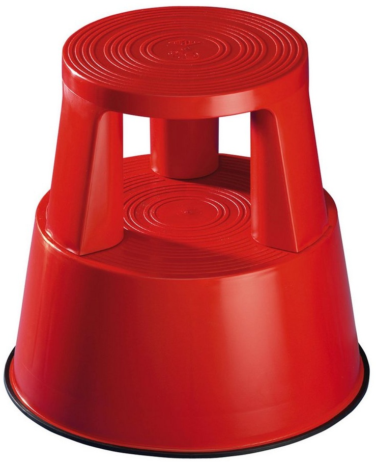 Produktbild WEDO Tritthocker, Rollhocker Step Kunststoff rot