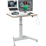 Leitz Ergo Compact Workstation Elektrischer höhenverstellbarer Sitz-/Steh-Schreibtisch weiß