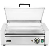 HENDI Rollengrill, 1-Zone mit Energiesparabdeckung, 7 Rollen, 230V/620W, 566x375x(H)259mm