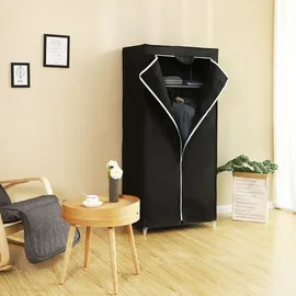 Songmics Kleiderschrank 75 x 160 x 45 cm Schwarz