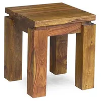 MASSIVMOEBEL24.DE Beistelltisch Sheesham 40x40x45 life honey lackiert METRO LIFE