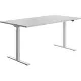 TOPSTAR E-Table elektrisch höhenverstellbarer Schreibtisch weiß rechteckig, T-Fuß-Gestell weiß 160,0 x 80,0 cm