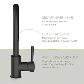 Lenz Einhebelmischer Mana Schwarz