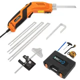 BAUTEC Hand-Styroporschneider Styrocutter 330W » Set 12 mit Klingen 150/200/250mm + eckig + Führungsschlitten
