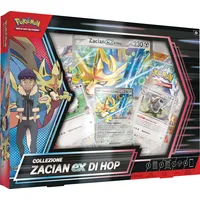 Pokémon-Sammelkartenspiel: Zacian-Ex-Hop-Kollektion (DREI holografische Karten, eine riesige holografische Karte und Vier Booster-Packs)