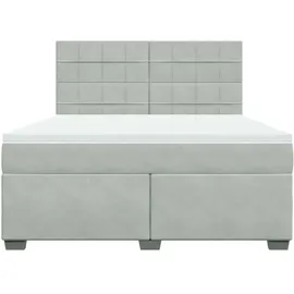 vidaXL Boxspringbett 180 x 200 cm Hellgrau