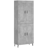 VidaXL Highboard Betongrau 69,5x34x180 cm Holzwerkstoff