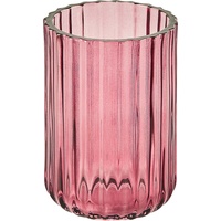 Beliani Badezimmer Set 4-teilig Glas pink CARDENA