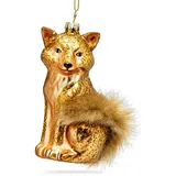 SIKORA Fuchs Christbaumschmuck Glas Figur Weihnachtsbaum Anhänger