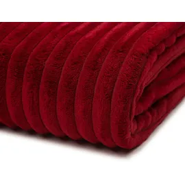 Gözze Feine Corddecke Kuscheldecke 150 x 200 cm Karminrot