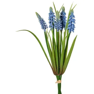 Kunstblumen FVLFIL Kunstblumen MUSCARI Bund 30 cm. Bund mit 5 Traubenhyazinthen. BLAU -90