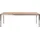 Beliani Gartentisch 220 x 100 x 74 cm Hellbraun/Silber