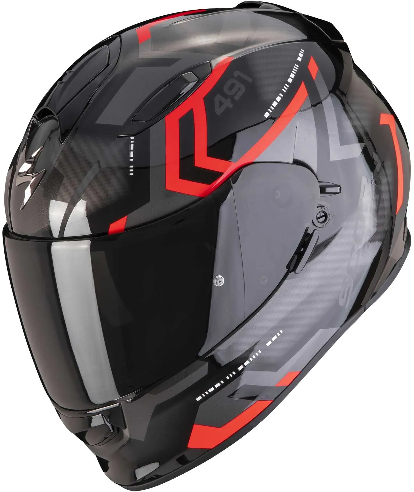 Scorpion EXO-491 Spin Integralhelm - schwarz-rot - L (59/60)