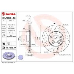 Bremsscheibe BREMBO 09.A905.1X