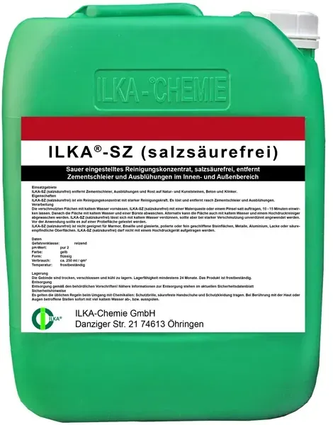 Stein- und Fassadenreiniger ILKA SZ (salzsäurefrei) 30 L Sauer eingestelltes Reinigungskonzentrat