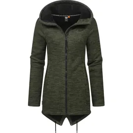 Ragwear Damen, weiche Strickjacke Übergangsjacke mit Teddy-fleece Wingi Melange YOUMODO Dark Olive Gr. M - M