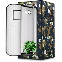 KAVUNION Growzelt 100x100x200cm, 600D Oxford Grow Tent mit reflektierender Polyesterschicht, 19mm Stahlrohre Sichtfenster Belüftungsöffnungen Abnehmbarer Boden Grow Zelt für Hydrokultur Home Growing