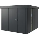 Hörmann Metall-Gerätehaus Juno JFD10 L-Sk 7016) 1-flg L F Flachdach