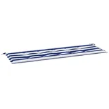 vidaXL Gartenbank-Auflage Blau&Weiß Gestreift 150x50x3cm Oxford-Gewebe