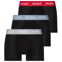 Hugo Boxershorts mit elastischem Label-Bund im 3er-Pack, Black, M