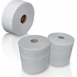 6 Jumbo Toilettenpapier 2 lagig, Jumbo Klopapierrollen, Recycling-Klopapier, Toilettenpapier-Recycling, 25cm x 300m