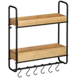 Wenko Wandregal Loft, 2 Etagen, - Schwarz