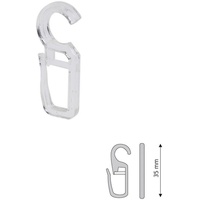 Faltenclip, Liedeco, Gardinen, Vorhänge, (Set, 10-St), Faltenlegehaken, für Gardinenringe Öse 10 mm weiß