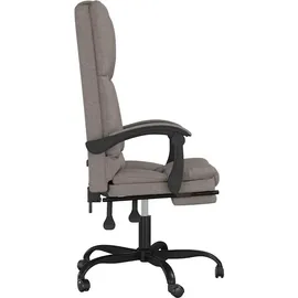 vidaXL Bürostuhl mit Massagefunktion Polyester Taupe