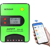 GCSOAR MPPT Laderegler 30A 12V/24V Auto Max PV 100V Eingebauter WiFi Adapter APP Fernsteuerung LCD Display Solarmodul Solarladeregler für Gel versiegelt Flooded Lifepo4 Typ