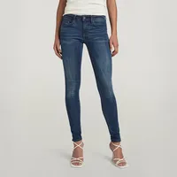 G-Star Midge Zip Mid-Waist Skinny Jeans - Dark Aged