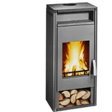 Kaminofen Wamsler Orpheus Warmhaltefach Gussgrau-Naturstein 6 kW