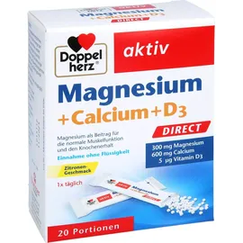 Doppelherz Aktiv Magnesium + Calcium + D3 Direct Pellets 20 St.