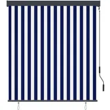 vidaXL Außenrollo 140 x 250 cm Blau/Weiß