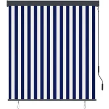 vidaXL Außenrollo 140 x 250 cm Blau/Weiß