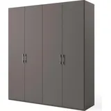 Set One by Musterring Drehtürenschrank "Henderson", grau (graphit), B:201cm H:223cm T:60cm, Holzwerkstoff, SET ONE BY MUSTERRING, Schränke, Drehtürenschrank, in 2 Breiten, inkl. Fachböden und Kleiderstangen