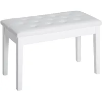 Homcom Klavierhocker,, Weiß 76 x 36 x 50 cm Wohnzimmer, Hocker, Sitzhocker