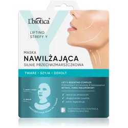 L’biotica Lifting Y Zone feuchtigkeitsspendende Gesichtsmaske gegen Falten 1 St.
