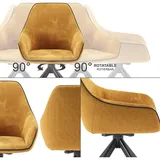 Vicco Loungesessel Eleganza, Gelb, 2er Set