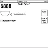 Industrial Quality Supplies DIN 688 Scheibenfedern C45K 5 x