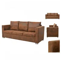 vidaXL 3-Sitzer Sofa 191 x 73 x 82 cm Künstliches Wildleder